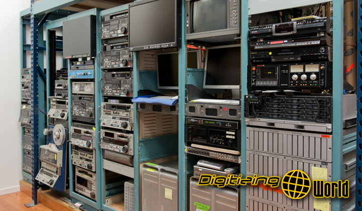 One of the conversion racks at Digitizing World